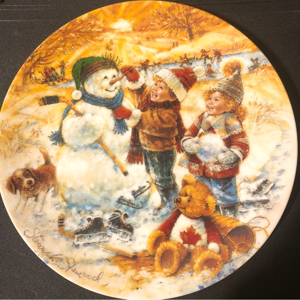 2for$20🟠Collectible plate by Stewart Sherwood - The joys of childhood